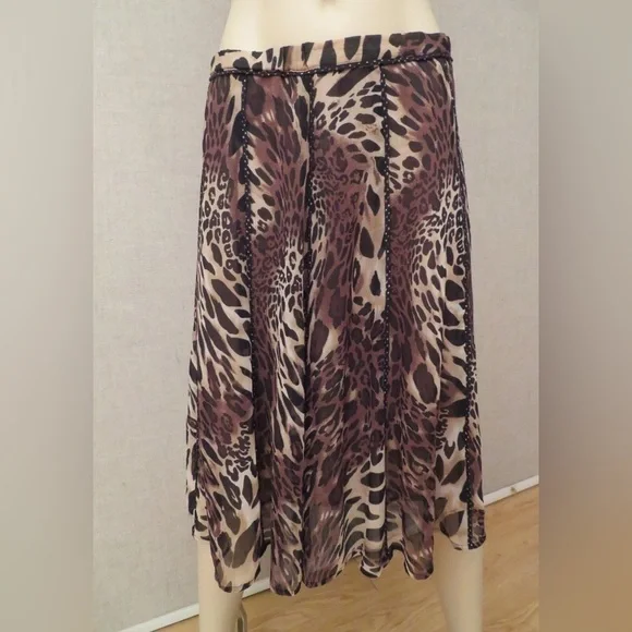 Coldwater Creek Leopard Print Skirt Lined 🐆 - Picture 5 of 5